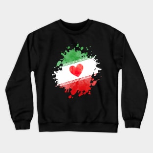 Iran Flag Heart Love Persian Crewneck Sweatshirt